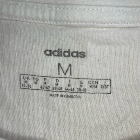 White adidas shirt - Picture 2 of 4